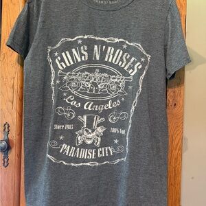 Gray and White Short Sleeve Tee